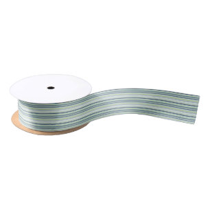 Classic Tiny Stripes in Navy Blue und Khaki Satinband
