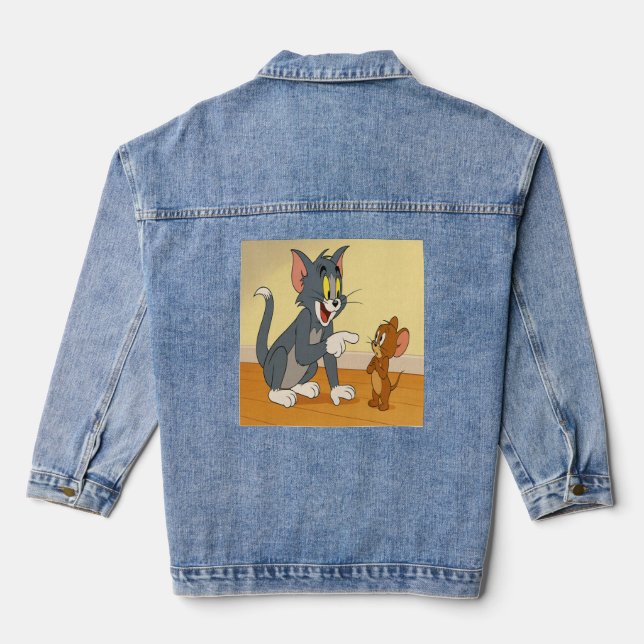 Classic Tom und Jerry Showdown Jeansjacke (Rückseite)