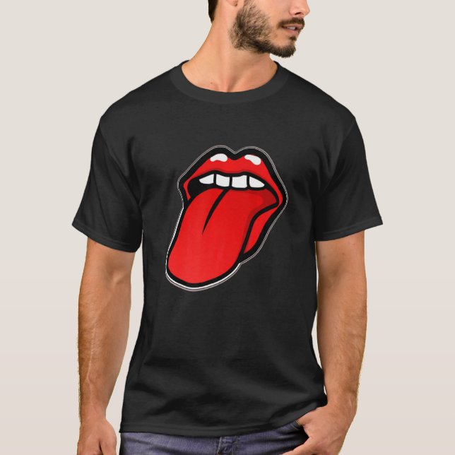 Classic Tongue Out Premium T-Shirt (Vorderseite)