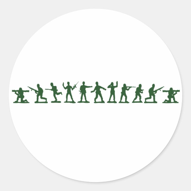 Classic Toy Soldiers Runder Aufkleber (Vorderseite)
