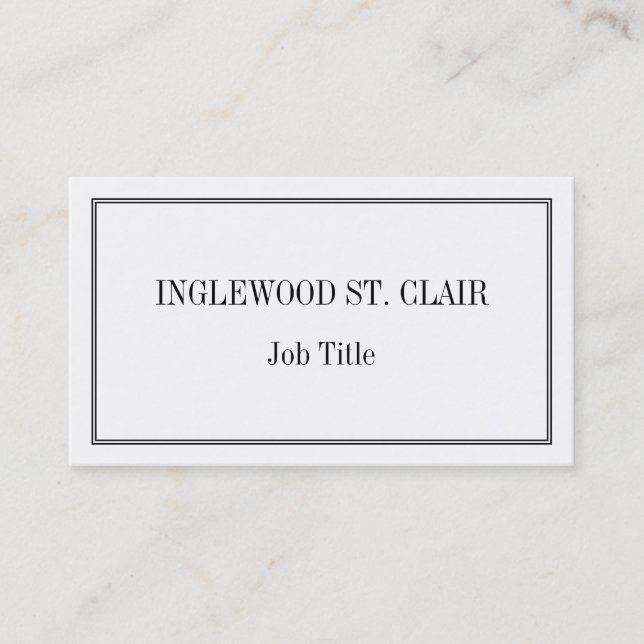 Classic, Traditional, Professional Business Card Visitenkarte (Vorderseite)