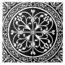 Classic Traditional Stylish Elegant Abstract Black