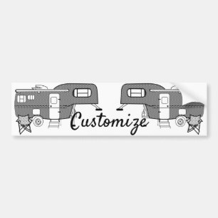 Classic Trailer Caravan Thunder_Cove Autoaufkleber