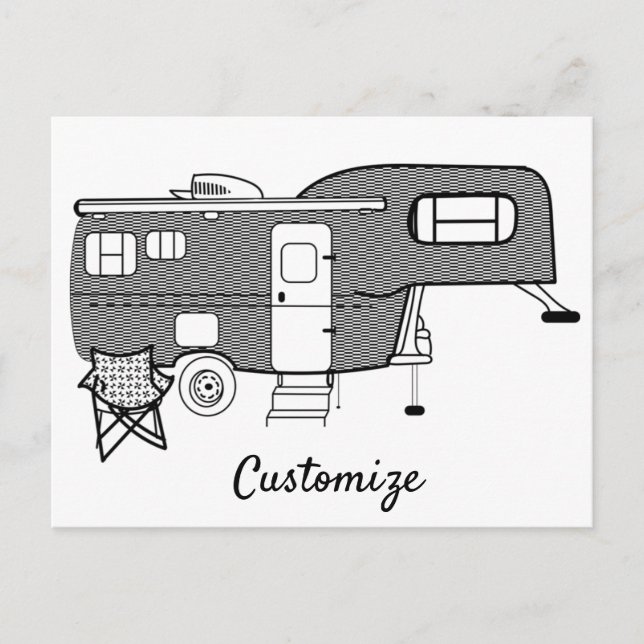 Classic Trailer Caravan Thunder_Cove Postkarte (Vorderseite)
