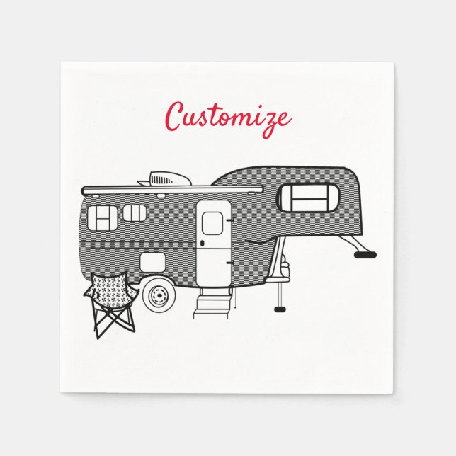 Classic Trailer Caravan Thunder_Cove Serviette (Vorderseite)