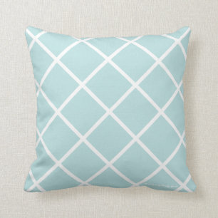 Classic Trellis Pillow in Karibik/Weiß Kissen