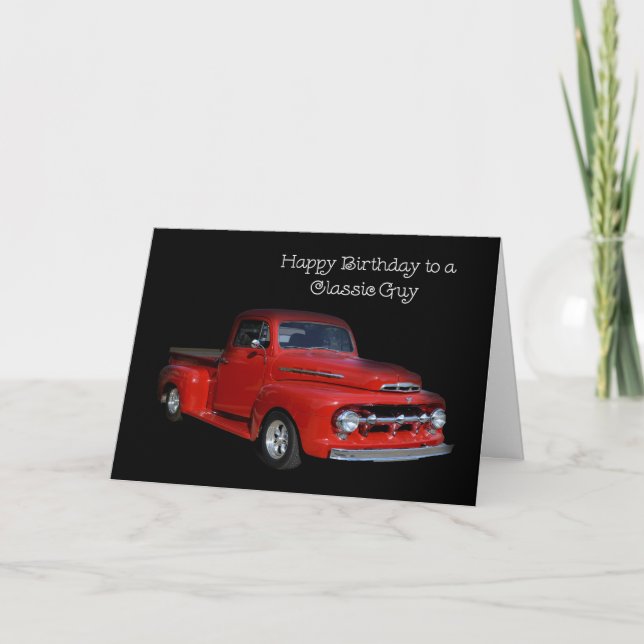 Classic Truck Vater Geburtstag Karte (Vorderseite)