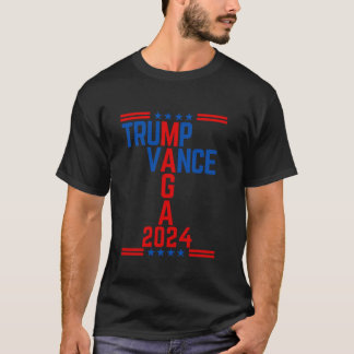 Classic Trump Vance 2024 Retro Stripe Trump JD Van T-Shirt