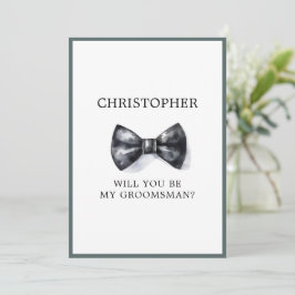 Classic Tuxedo Wedding Trauzeuge Request Card Einladung