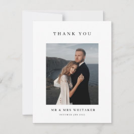 Classic Typografy Wedding Danke Card Einladung