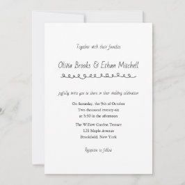 Classic Typography Wedding Invitation Einladung