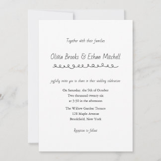 Classic Typography Wedding Invitation Einladung