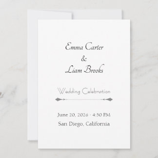 Classic Typography Wedding Invitation Einladung