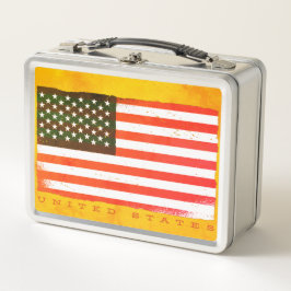 Classic USA Flag Design Metall Brotdose