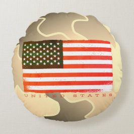 Classic USA Flag Rundes Kissen