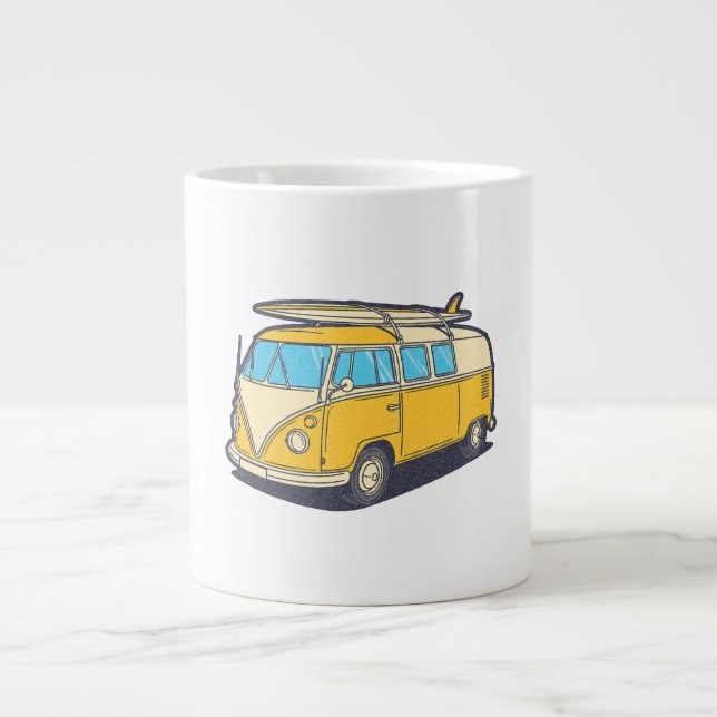 Classic Van Beach Trip Jumbo-Tasse (Vorderseite)