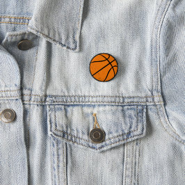 Classic Varsity Basketball Hoops Game Day Style Button