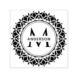 CLASSIC VERZIERT MANDALA CUSTOM MONOGRAM FAMILIENN PERMASTEMPEL