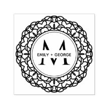 CLASSIC VERZIERT MANDALA CUSTOM MONOGRAM FAMILIENN