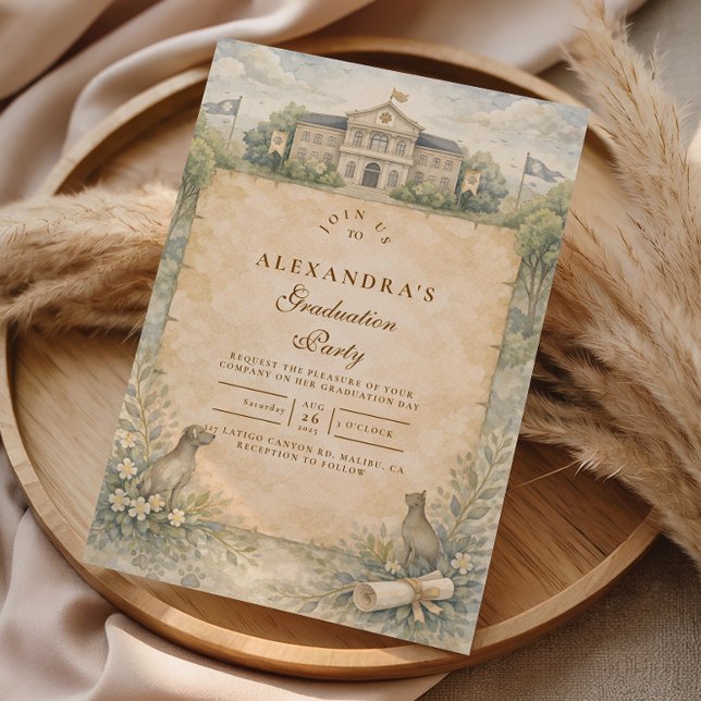 Classic Veterinary School Graduation Einladung (Von Creator hochgeladen)