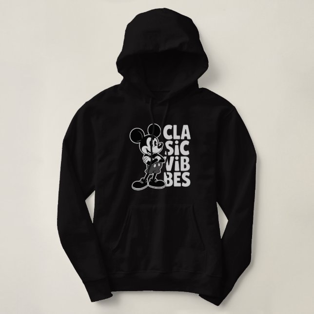 Classic Vibes Graphic Tee, Cute Retro Cartoon Mous Hoodie (Design vorne)
