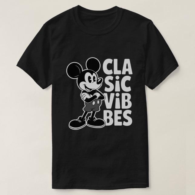 Classic Vibes Retro Cartoon Mouse T-Shirt Design,  (Design vorne)