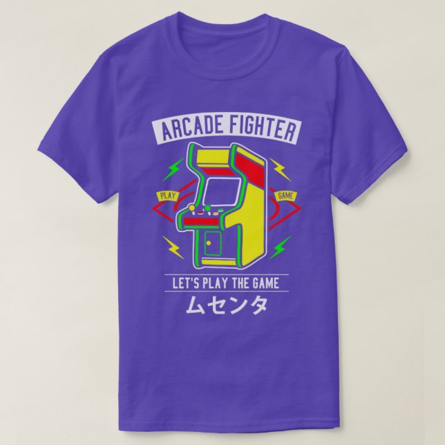Classic Video Games Arcade Fighter T-Shirt (Design vorne)