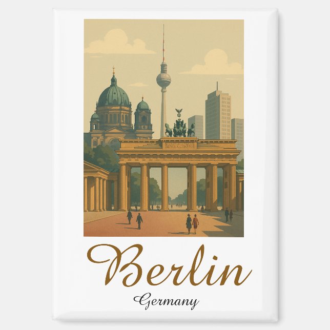 Classic Vintag Berlin Deutschland Sehenswürdigkeit Magnet (Vorderseite)