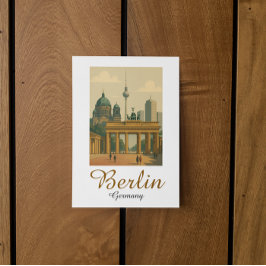 Classic Vintag Berlin Deutschland Sehenswürdigkeit Postkarte