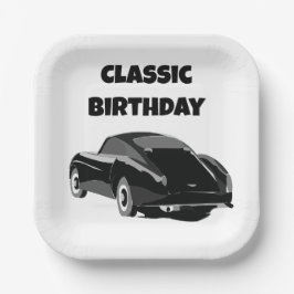 Classic Vintage Car Geburtstagsparty Pappteller