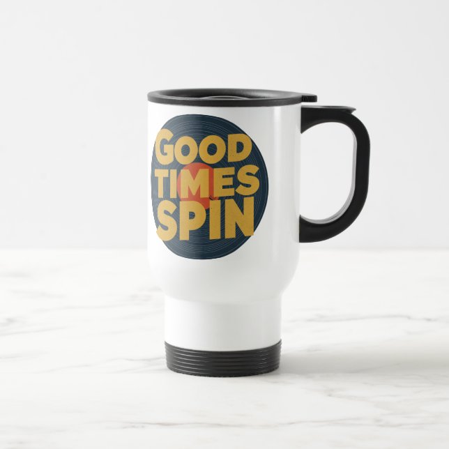 Classic Vinyl Vibes | Retro Music Lover Design Reisebecher (Rechts)