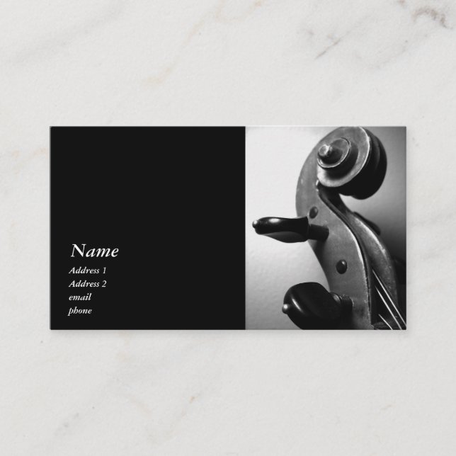 Classic Violine / Viola Scroll Business Card Visitenkarte (Vorderseite)