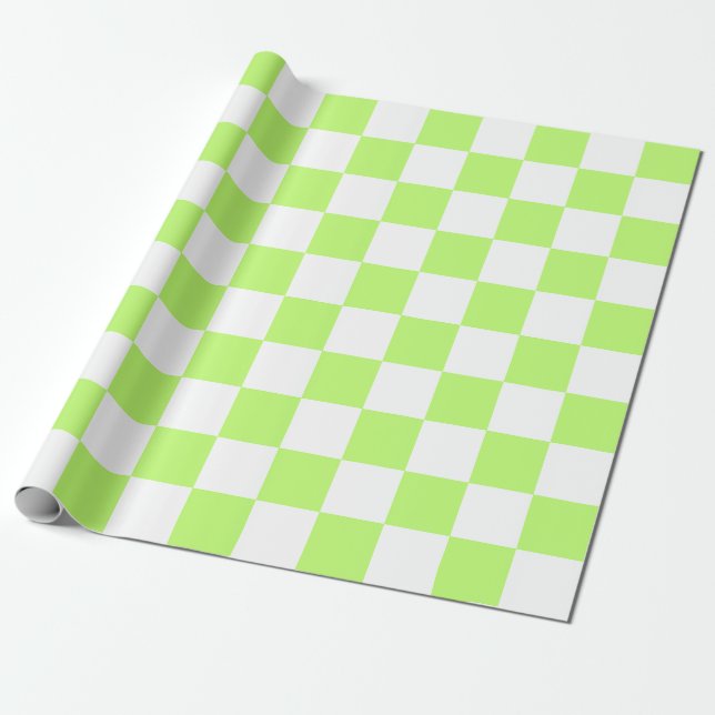 Classic visual lime checkerboard  geschenkpapier (Ungerollt)