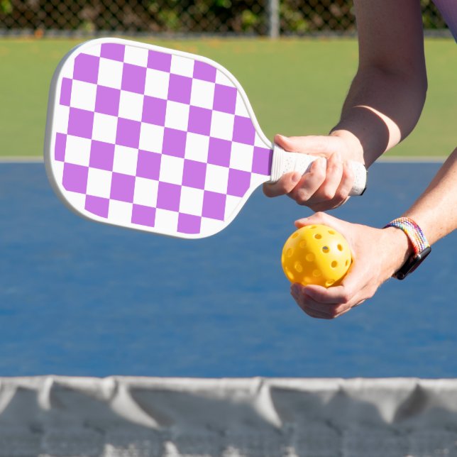 Classic visual magenta checkerboard  pickleball schläger (InSitu)