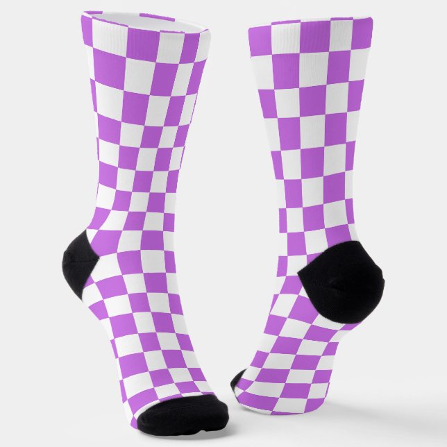 Classic visual magenta checkerboard  socken (Gewinkelt)