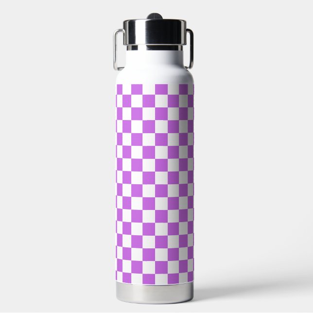 Classic visual magenta checkerboard  trinkflasche (Vorderseite)