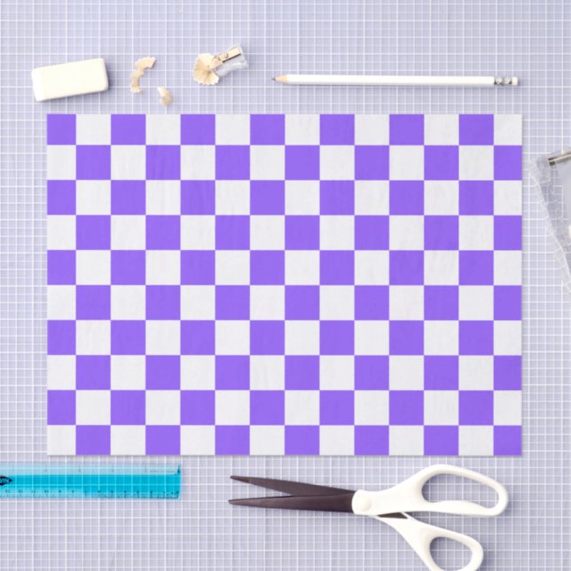 Classic visual purple checkerboard  seidenpapier (Handwerk)