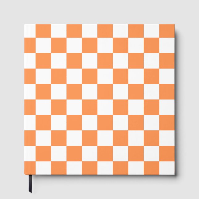 Classic visual salmon checkerboard  gästebuch (Vorderseite)