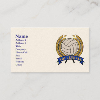 Classic Volleyball Design Business Cards Visitenkarte