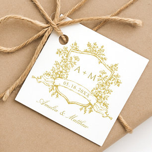 Classic Wappen Gold Wedding Vielen Dank Geschenkanhänger