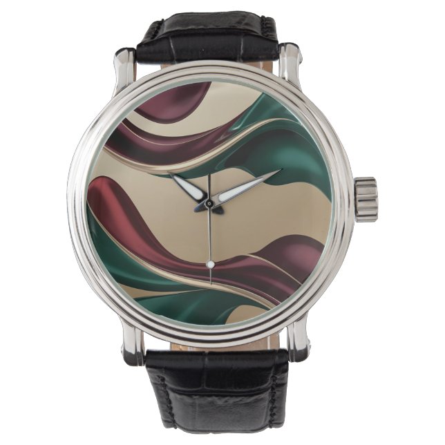 Classic watch in stylish abstract graphic armbanduhr (Vorderseite)