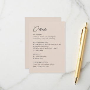 Classic Watercolor English Manor House Wedding Begleitkarte
