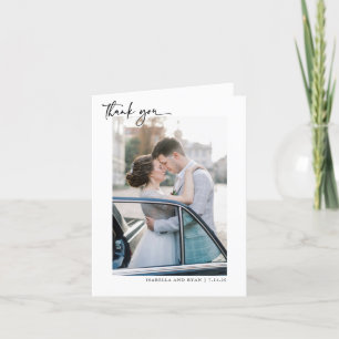 Classic Wedding Calligraphy Foto Vielen Dank Dankeskarte