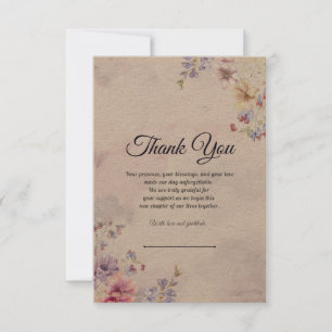 Classic Wedding Dankeschön Card für Gäste Dankeskarte