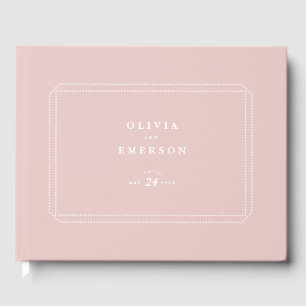 Classic Wedding Guestbook rosa Gästebuch