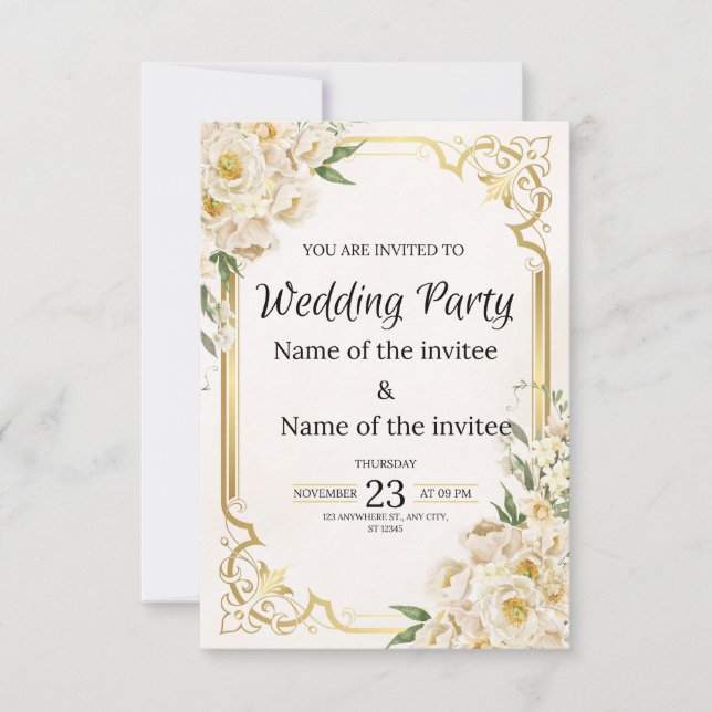 "Classic Wedding Invitations" Dankeskarte (Vorderseite)