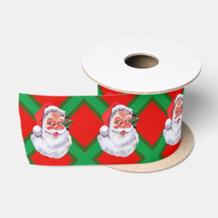 Classic Weihnachten Weihnachtsmann Red Green 3 in Satinband