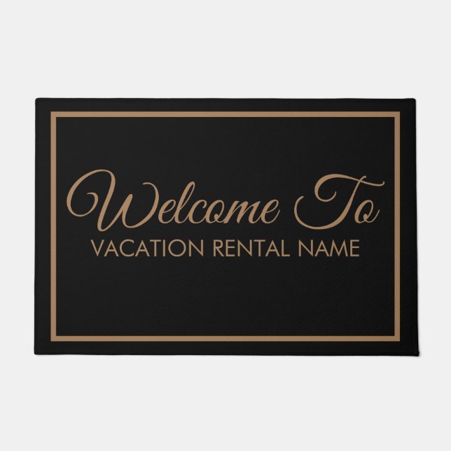 Classic Welcome Vacation Rental Door Mat Fußmatte (Vorderseite)