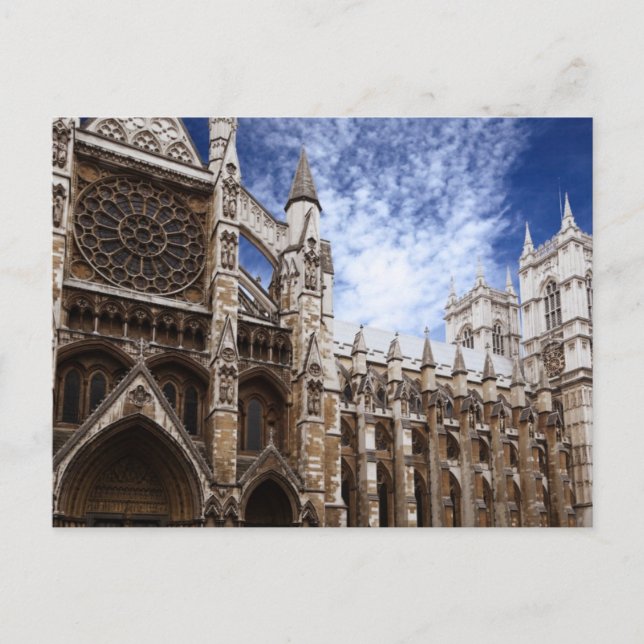 Classic Westminster Abbey Foto London UK Postkarte (Vorderseite)