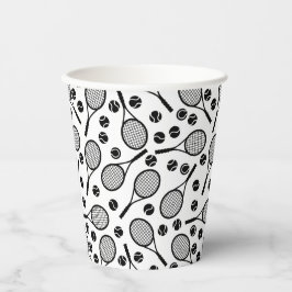 Classic White Tennis Pattern Geburtstagsparty Pappbecher